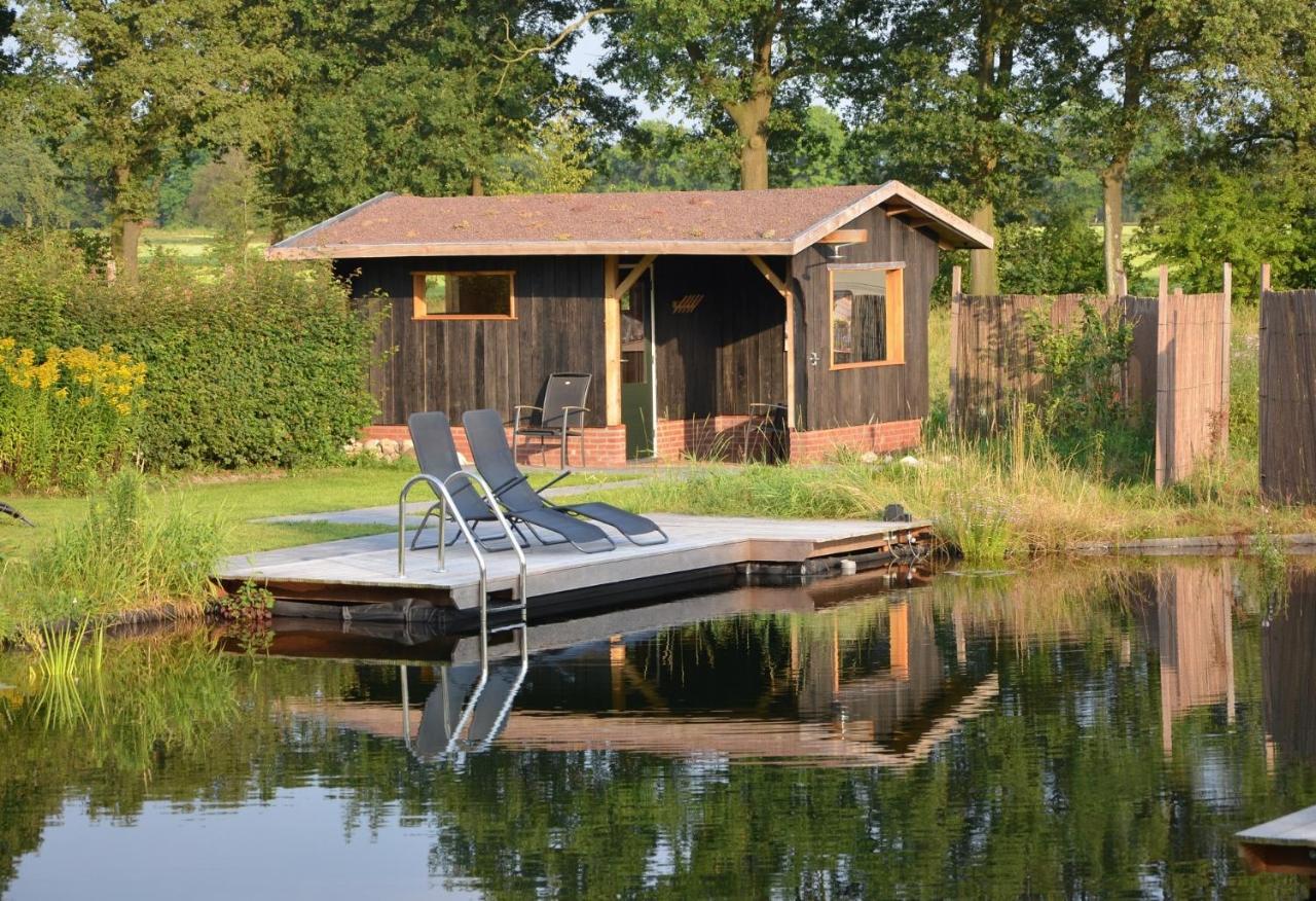 B&B Pipowagen "Het Wellnesst" Op Wellness Camping En B&B Stoltenborg Meddo Exterior foto
